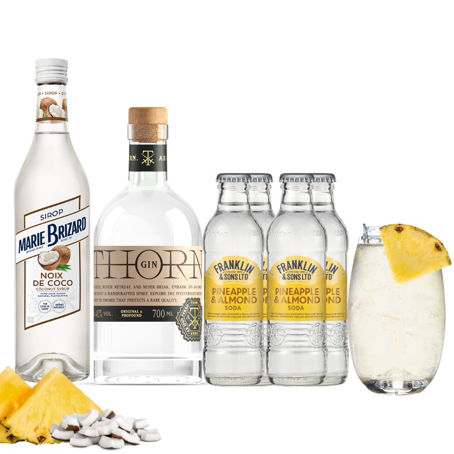 Drinkspakke: Piña Claro Cocktail (med gin)